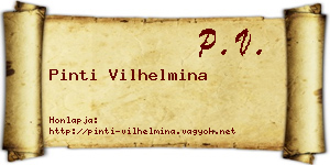 Pinti Vilhelmina névjegykártya
